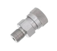 JOINPAYA Conector Rápido de Acero Inoxidable Plata Adaptador Macho Hembra y Manguera Trenzada para Inflado de Emergencia para Inflador de Neumáticos al Aire Libre