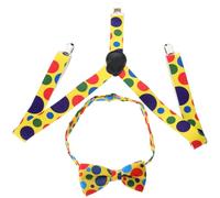 JOINPAYA Conjunto Accesorios y Pajarita Elásticos Tirantes de Lunares de Cómodos y Llamativos para Cosplay de Payaso y Sesiones Fotográficas Infantiles