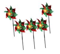 JOINPAYA Conjunto de 5 Molinos de Viento Octagonales de Pet Diseño Brillante para Ahuyentar Aves y Decorar Jardín o Boda