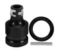 JOINPAYA Convertidor de Llave para Eléctrico Adaptador de Llave de Mandril de Impacto Eléctrica Negro Plástico E Hierro Unión Cuadrada 12,5mm y Hexagonal 6,35mm para Distintas Tareas