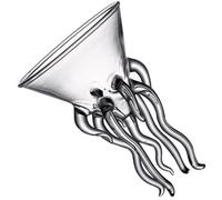 JOINPAYA Copa de Cóctel Creativa Vaso de Medusa de Cristal Transparente 150 Ml Diseño de Tentáculos para Fiestas y Bebidas, Vaso Alto Reutilizable para Whisky y Jugo