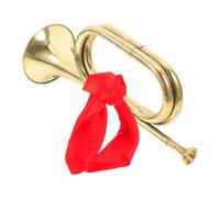 JOINPAYA Corneta De Carga Bugle Campana Instrumento Cuerno De Guerra Cuerno De Corneta Cuerna Bocina De Niebla Trompeta Profesional Corneta Profesional Aleación De Cobre Golden