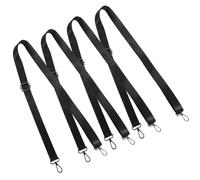 JOINPAYA Correas Elásticas Ajustables 4 Piezas Hebillas Metálicas Giratorias para de Nylon Negro para Fijar Manta de Caballo Mantas de Caballo