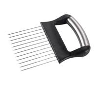 JOINPAYA Cortador de Cebolla y Verduras de Acero Inoxidable, Tenedor Multiuso para Rebanar Frutas y Patatas, Herramienta de Cocina Auxiliar para Corte Fino y Uniforme, Adecuado para Uso