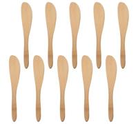 JOINPAYA Cortador de Mantequilla de Bambú Natural 10 Piezas, Espátulas Multiusos para Untar Queso y Mermelada, Herramienta para Cocina Sostenible y Esparcidor Versátil para Hogar