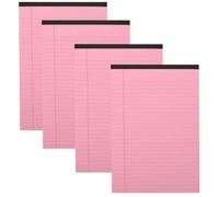 JOINPAYA Cuaderno de Notas A4 Rosa Hojas Desprendibles Rayado Horizontal 4 Unidades Tamaño 214X295 MM Cuaderno Separadores para Trabajo Estudio y Organización del Hogar