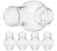 JOINPAYA Cubierta de Vidrio Transparente para Lámpara de Aceite Vintage, 5 Piezas, Chimenea Artesanal Resistente al Viento para Iluminación de Emergencia y Camping, Repuesto para Lámparas