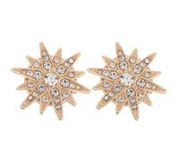 JOINPAYA Cubiertas de Botones Decorativos para Camisas Clip Metal Dorado Gemas de Imitación Diseño Estrella de Seis Puntas Accesorios para Blusas y Chaquetas 1 Par Adecuado para