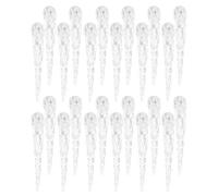 JOINPAYA Cubiertas para Bombillas LED 5 Mm, 50 Piezas, Carámbanos Transparentes de 10 Cm, Pantallas Colgantes Resistentes para Luces de Jardín, Decoración Navideña Exterior, Bodas y