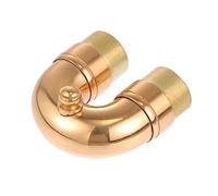 JOINPAYA Cuello De Trompeta Pequeño De Latón Accesorio De Instrumentos Musicales Codo Doblado Profesional Repuesto De Trompeta Dorado