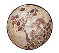 JOINPAYA Cuenco Decorativo de Cáscara Natural, Tazón Versátil para Dulces y Frutos Secos, Recipiente Artesanal Ecológico para Almacenamiento Hogar, Adecuado para Llaves y Snacks