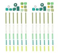 JOINPAYA Cuentas de Vidrio Surtidas Verdes 100 G para Bisutería Cuentas Pequeñas Tubulares para Bordar Manualidades y Fabricación de Pulseras y Collares