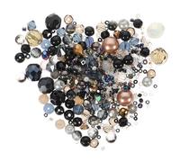 JOINPAYA Cuentas Sueltas para Joyería de Vidrio Negro 45 G Bolsa para Manualidades Cuentas Pequeñas Espaciadoras para Hacer Pulseras y Collares DIY