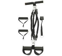 JOINPAYA Cuerda de Tracción Elástica para Fitness, Banda de Resistencia Multifuncional Negra, Equipo de Ejercicio para Hogar, Portátil y Ligera, Adecuado para Entrenamiento Abdominal