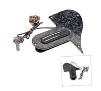 JOINPAYA Cuerpo De Protección Cargado Para Mandolina Con Pastillas De Bobina Simple y Controles De Volumen y Tono Ak Bk Placa Plateada