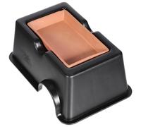 JOINPAYA Cueva para Reptiles con Comedero de Cerámica Refugio Humidificado para Serpientes y Escorpiones Accesorios para Terrarios Material Seguro y Duradero Diseño Oscuro para Descanso