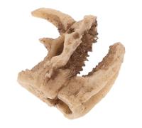 JOINPAYA Cueva Refugio De Resina para Reptiles Forma De Cráneo De Rinoceronte, Decoración para Terrario, Tamaño Pequeño, Accesorio Seguro para Lagartos, Serpientes y Tortugas