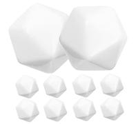 JOINPAYA Dados Acrílicos Blancos Sin Terminar para Niños 10 Piezas Cubos De Bricolaje Juguete para Pintar Dados Poliédricos 5,5 x 8,5 Cm Manualidades Creativas