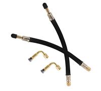 JOINPAYA de Extensores Flexibles de Válvula de Neumático de 90 Grados en Cobre y Goma 2 Juegos para Mantenimiento de Coche y Deportes al Aire Libre