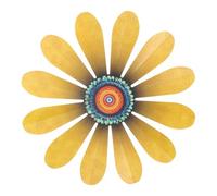 JOINPAYA decoración de pared de flores de hierro forjado Boda decorativo floral jardín colgante muro decoración creativa de la pared de flores colgante de flor de hierro planchar Amarillo
