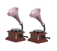 JOINPAYA Decoración Musical A Pequeña Escala Miniaccesorios para Casa De Muñecas Muebles En Miniatura para Casa De Muñecas Pequeño Tocadiscos De Juguete Discos En Miniatura