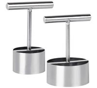 JOINPAYA Descorazonadores de Fruta de Acero Inoxidable 2 Piezas (grande y Pequeño), Herramienta Portátil para Extraer Núcleos, Excava Agujeros en Manzanas y Dátiles, Utensilios de Cocina