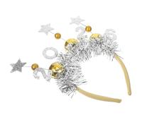 JOINPAYA Diadema de Año 2026 Bolas Doradas y Estrellas Brillantes Accesorio Festivo para Fiestas y Nochevieja Banda de Tela Elástica Cómoda para Mujer y Recuerdo y Complemento para