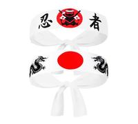 JOINPAYA Diadema de Chef Estilo Japonés para Karate 2 Unidades Diseño Tradicional Resistente Accesorio para Eventos y Deportes