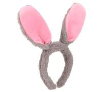 JOINPAYA Diadema de Felpa Orejas de Conejo Gris Banda Elástica Unisex para Cuidado Facial y Fiestas Temáticas Accesorio Divertido para Spa Pascua y Disfraces de Carnaval