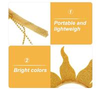 JOINPAYA Diadema de Sol con Fuego y Cadenas de Cuentas Accesorio Brillante para Fiestas y Disfraces Ligera y Versátil para Adultos Adecuada para Halloween y Festivales