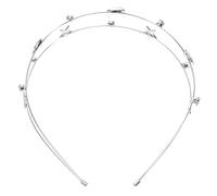 JOINPAYA Diadema Metálica para Mujer Detalles de Estrellas y Luna Color Plateado Accesorio Cabello Antideslizante Adecuado para Fiestas y Uso Diario Banda para Pelo Elegante y Cómoda