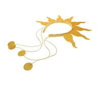 JOINPAYA Diadema para Fiesta con Fuego Naranja Brillante, Ligera y Cómoda, Accesorios Cabello con Cadenas de Cuentas Adecuado para Cumpleaños y Reuniones Familiares