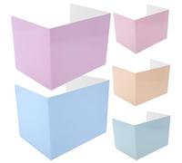 JOINPAYA Divisor de Escritorio para Estudiantes 5 Piezas de Papel Macaron 3 Lados Separador Privacidad para Aula Oficina Hogar Fácil Montaje y Gestión del Aula