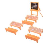 JOINPAYA Escritorio y Pizarra de Plástico para Imaginativo Diseño Seguro con Bordes Redondeados para Habitación Infantil y Aprendizaje