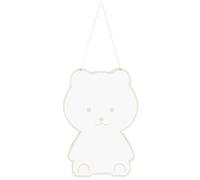 JOINPAYA Espejo Acrílico Oso Blanco Marco de Madera, Colgante | Decoración Nórdica Minimalista para Pared, Adecuado para Habitación Infantil, Estudio y Tienda de Maquillaje