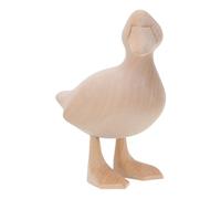 JOINPAYA Estatua de Pato de Madera sin Pintar, Figura Tallada a Mano de Animales de Granja, Decoración Rústica para Pintar y Proyectos Artísticos, Escultura de Madera Natural