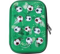 JOINPAYA Estuche para Lápices de Fútbol Grande Eva Verde Cremallera | Capacidad Amplia, Formato Portátil, Organización de Papelería Escolar y Oficina