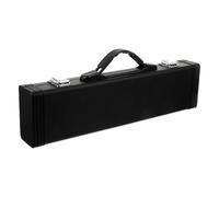 JOINPAYA Estuche Rígido para Flauta Hebilla Metálica, Caja de Almacenamiento Acolchada de Piel Pu Negra, Resistente al Agua, Portátil Ranuras Organizadoras para Músicos Profesionales