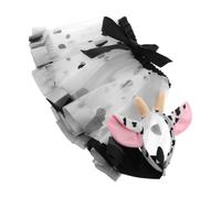 JOINPAYA Falda Tutú de Vaca para Niña Disfraz de Vaca para Niña Poliéster Transpirable con Forro Estampado para Halloween y Actuaciones de Baile