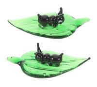 JOINPAYA Figura de Hormiga de Cristal Decorativa 2 Piezas, Adorno Realista de Vidrio Soplado a Mano, Escultura de Insecto para Escritorio y Jardín, Decoración para Oficina y Hogar,