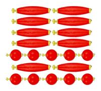 JOINPAYA Flotadores de Espuma para Pesca 20 Piezas 10 Redondos Pequeños 10 Ovalados Color Rojo Corchos de Eva para Pesca en Mar Alta Flotabilidad y Ajuste de Profundidad