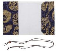 JOINPAYA Funda para Libros de Tela Estampado Retro Ajustable para Tamaño A5 Resistente al Desgaste Protector Multiusos Adecuado para Cuadernos y Libros de Bolsillo