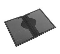 JOINPAYA Funda para Pasaporte de Cuero Negro Porta Tarjetas de Crédito Multifuncional y Organizador de Documentos para Viaje Estuche Ligero y Portátil para Hombre