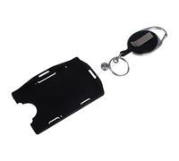 JOINPAYA Funda para Tarjetas de Identificación Vertical y Horizontal de Aleación de Zinc Porta Credencial Marco para Sujetar Insignias Portatarjetas Resistente al Agua para Uso Diario