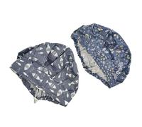 JOINPAYA Gorros de Quirófano de Algodón para Médicos y Enfermeras Estampado Estrellas y Peces 2 Unidades Talla Única Gorra Laboral Sanitaria para Hospital y Clínica