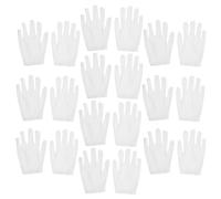 JOINPAYA Guantes de Algodón Elásticos 10 Pares Blancos Suaves Lavables Polvo, Ideales para Inspección y Manipulación Delicada para Joyería y Monedas
