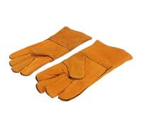 JOINPAYA Guantes de Cuero Amarillos Resistentes y Fáciles de Poner, Protección Doble Capa para Manejo Seguro para Entrenamiento de Mascotas y Loros