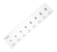 JOINPAYA Guía de Tallas para Anillos de Compromiso Regla Portátil de Medición de Gemas Ovalados, Plantilla Comparativa de Tamaños y Formas, Herramienta Precisa para Diseñadores y Joyería