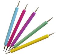 JOINPAYA Herramientas de Punteado para Uñas 5 Piezas, Pinceles para Manicura, Dotting Tools para Decoración de Uñas, Instrumentos para Pintura y Estampado, Uso Profesional y DIY