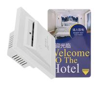 JOINPAYA Interruptor de Electricidad de Tarjeta PC Interruptor Operado por Tarjeta, 20a, Blanco Diseño de Tres Hilos, con Retardo, para Hoteles y Pensiones